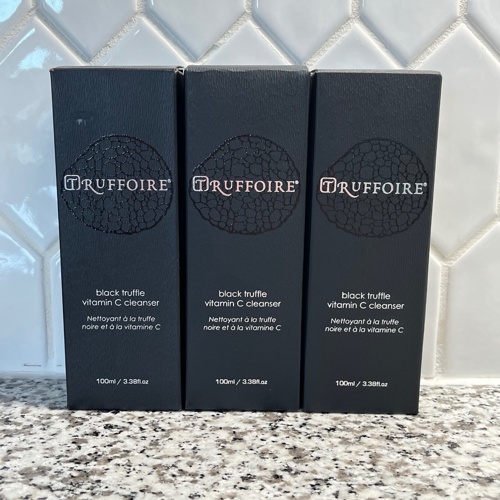 Set of 3 Truffoire Black Truffle Vitamin C Cleanser 100ml Luxury Skincare NEW
